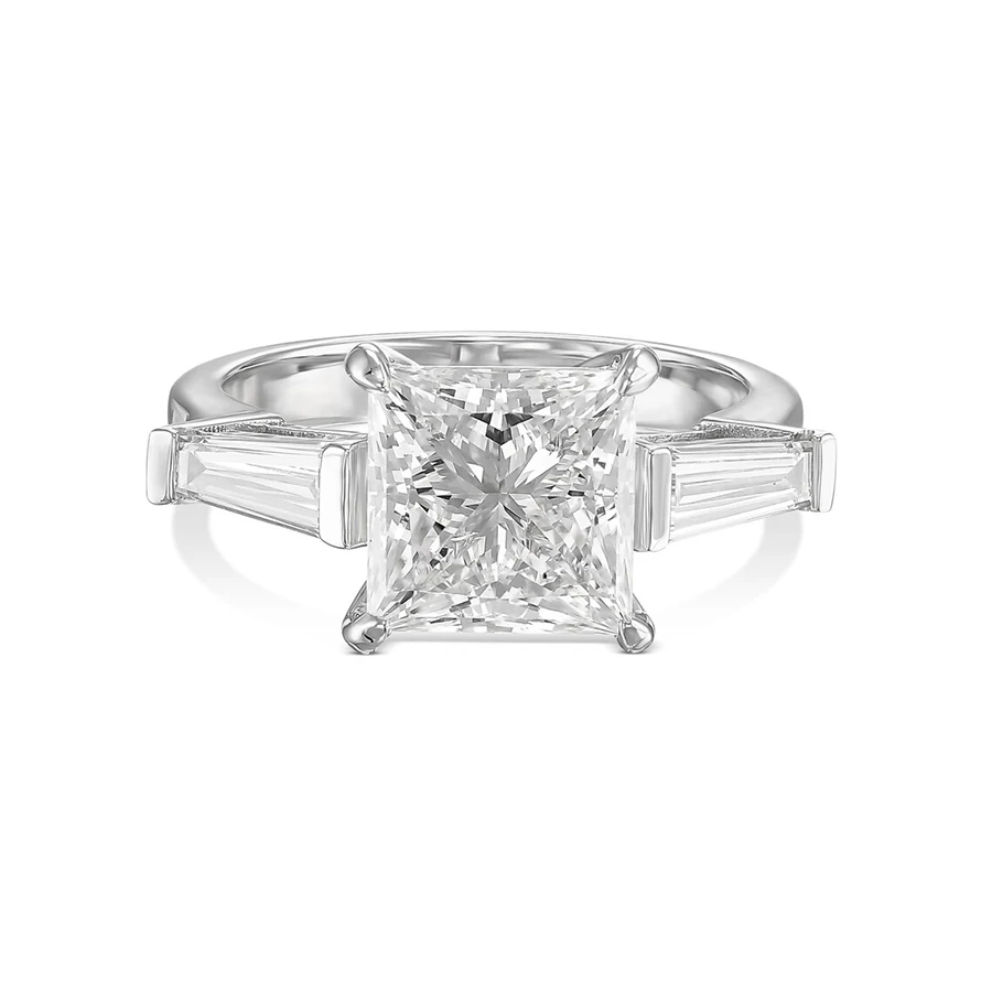 IGI Diamond Engagement Ring Vs1 F Princess 2.3 Ct Lab-Created CVD Special