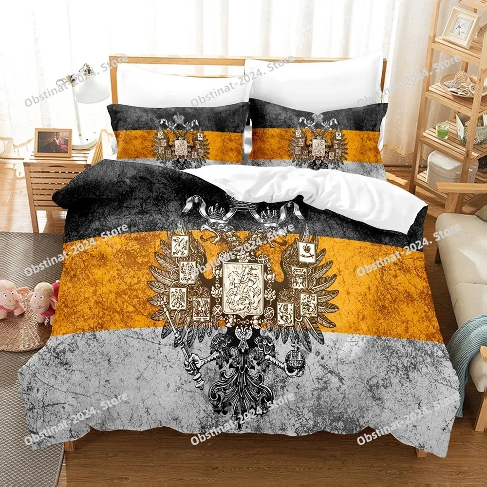 2025 Russian flag Bedding Set Single Twin Full Queen King Size Russian theme Bed Set Teenager Bedroom Duvetcover Sets 3D Print 0