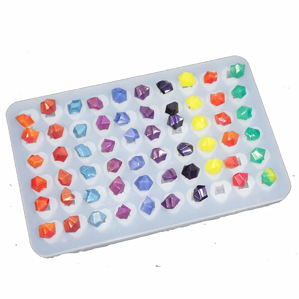 Cute Mini Diamond Irregular Stone Silicone Mold Epoxy Resin Ice Mold for Jewelry Making Pendant Decoration