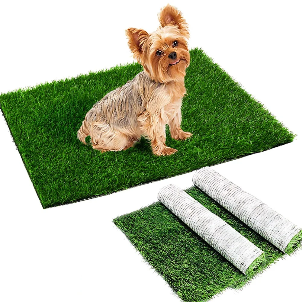 

Artificial Turf Dog Potty Training Mat Reusable Grass Rug Replacement Turf Outdoor Lawn Mat Easy To Clean for Balcony Garden