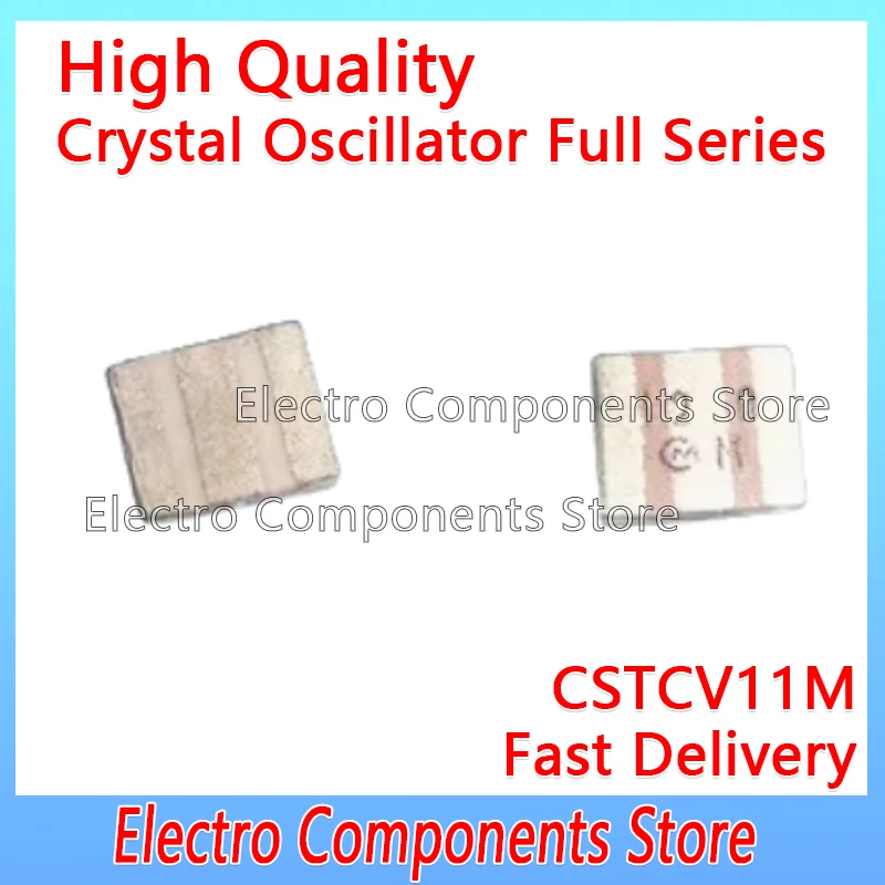 5PCS CSTCV11M 11MHZ 11.000MHZ 3.1X3.7 3PIN CSTCV12.0MT 3137 3P CSTCV11M0T54J19-R0 3.1x3.7mm SMD-3 Filter Chip Ceramic Resonator