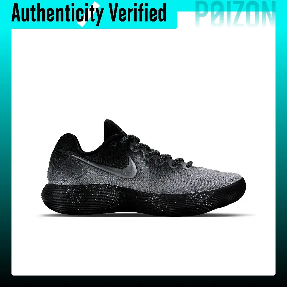 Nike Hyperdunk 2017 Abrasion Resistant Low top Full Length React Basketball Shoes Unisex Black Silver IH0634-070(Team333-)