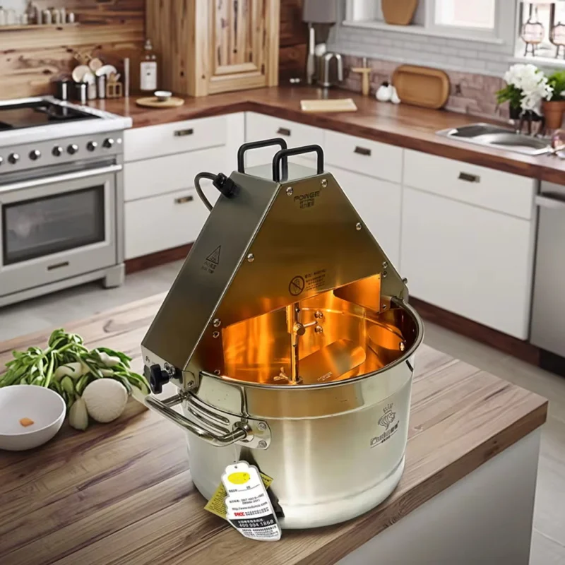 Electric Jam Sauce Mixer Cooking Mixer 10L Cooking Pot Stir-fry Machine Wok for Commercial Home Use