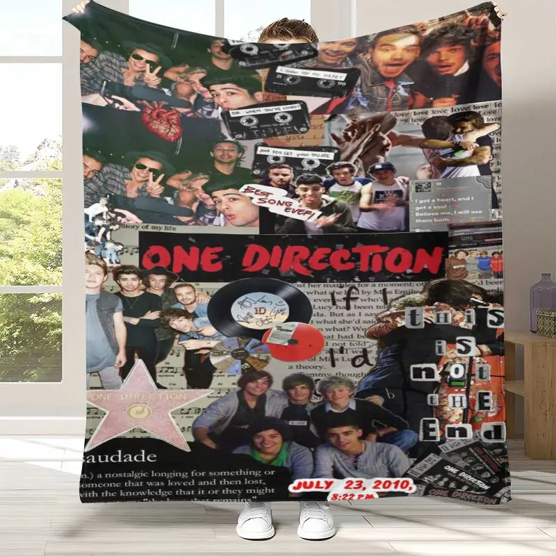 1D One D-Direction Boy Band Soft Flannel Blanket,Cozy Warm Throw Blanket for Bed,Sofa,Living Room,Picnic,Camping,Home Decor,Gift