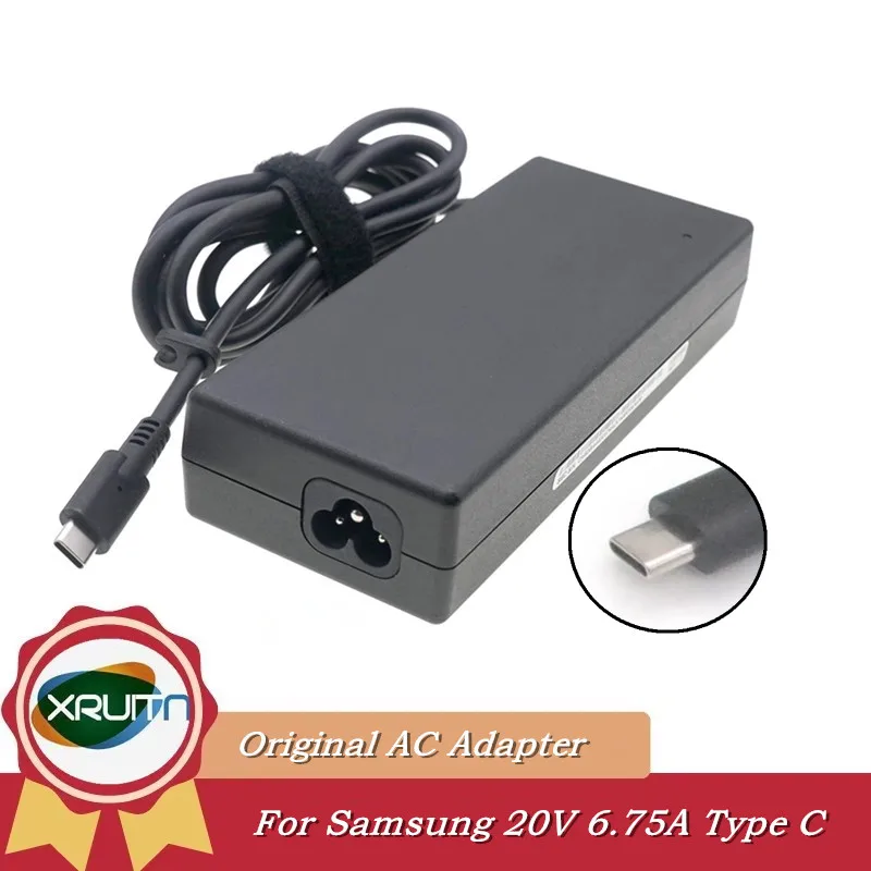 

Original 135W AC Adapter Charger For SAMSUNG 20V 6.75A TYPE-C A20-135P1A A21-135P1A BA44-00374A PD-135ABH Laptop Power Supply