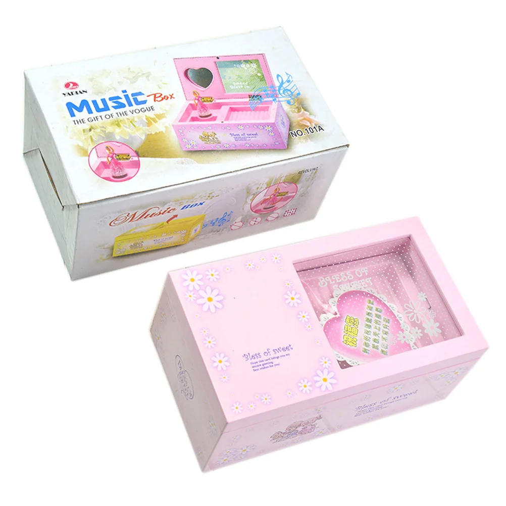 

Music Box Mini Dancing Ballerina Rotary Design Plastic Odorless Musical Jewelry Storage For Girls Women Christmas Gift