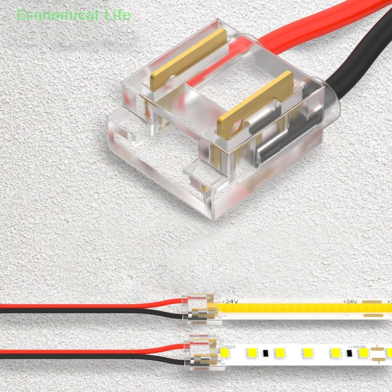 Tira de led cob de 2 3 4 pinos para tira de conectores de led tira para conexão de fio extensão sem solda para 5 8 10 12mm luzes de tira led