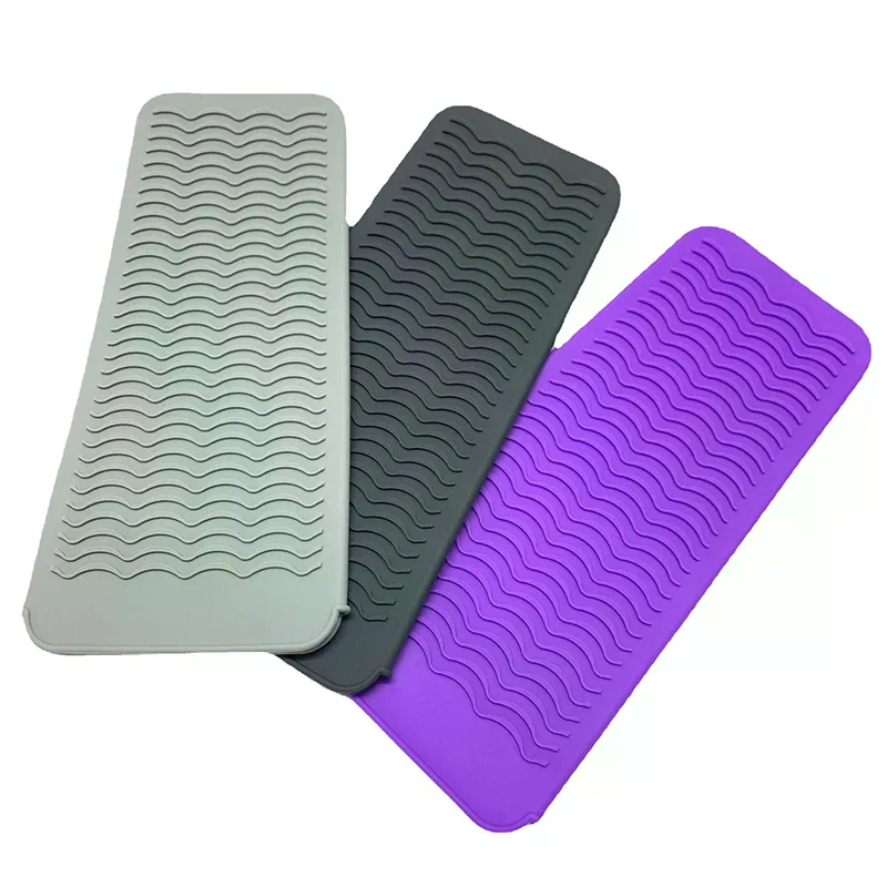 Silicone Hair Curling Wand Cover Hair Straightener Storage Bag Hairdressing Curling Iron Insulation Mat Heat Resistant Pouch