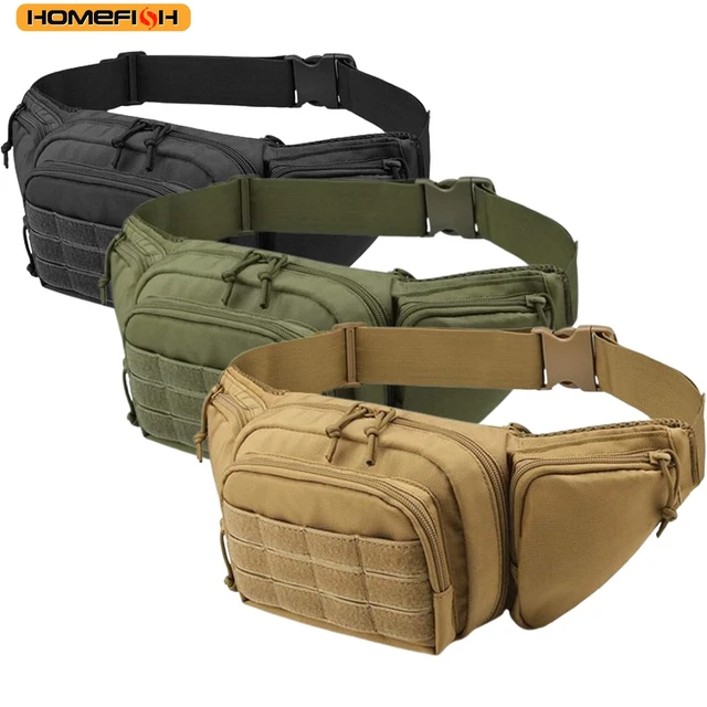 HOMEFISH Men Waist Fanny Pack Belt Bag Tactical Military Motorcycle Rider Sports Climb Camping Nylon Male Tool Sling Chest Hip 2 HOMEFISH Men Waist Fanny Pack Belt Bag Tactical Military Motorcycle Rider Sports Climb Camping Nylon Male Tool Sling – view 2