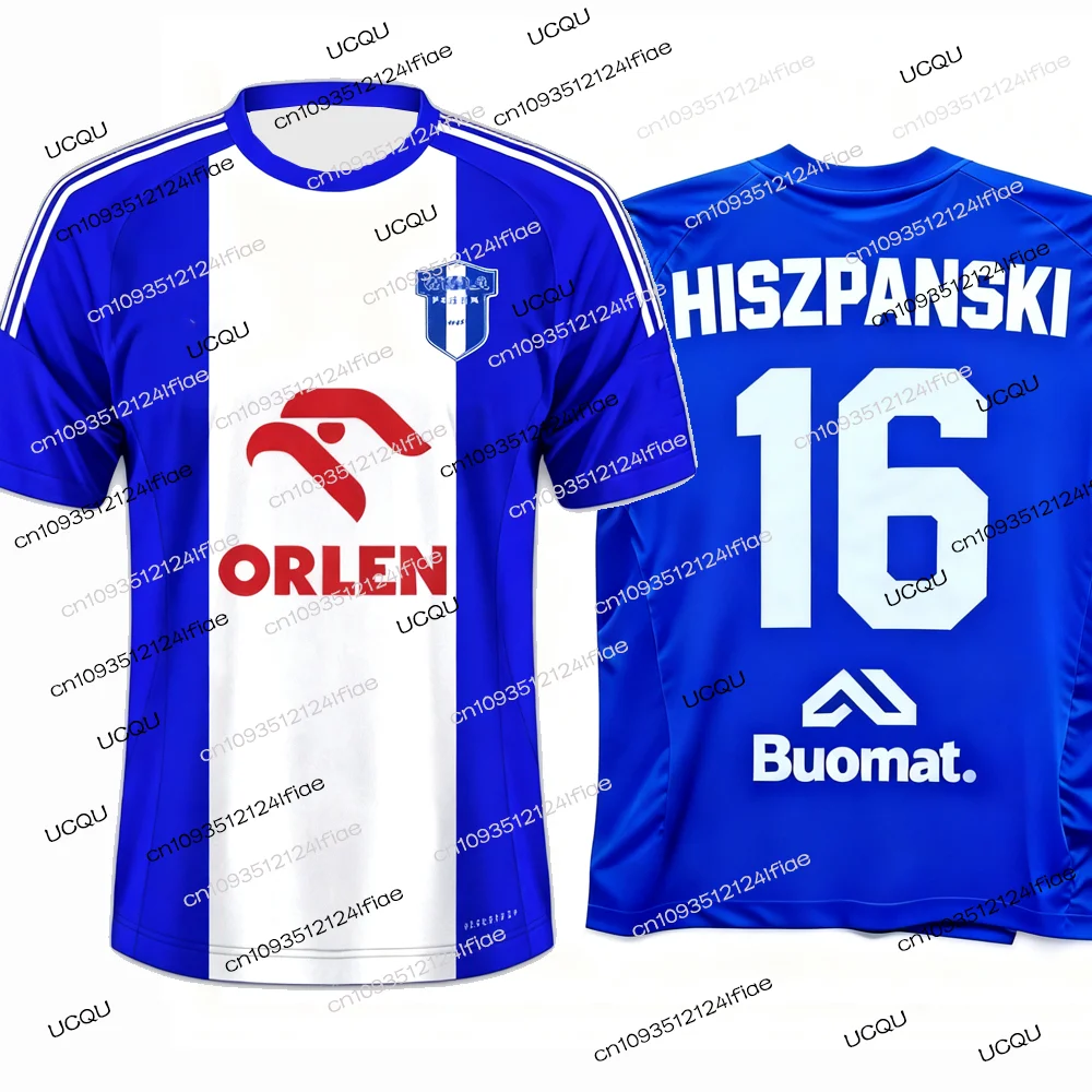 تي شيرت جيرسي جديد لمباراة كرة القدم من Wisła Pilock لعام 2025 رقم Leszczyinski. 12 تي شيرت Fan Special Jersey Kit تي شيرت رياضي للرجال #6