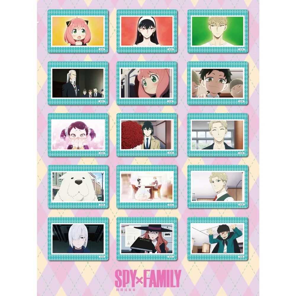 Eaki 오리지널 SPY×FAMILY 컬렉션 카드 애니메이션 주인공 귀여운 치유 따뜻한 가족 그룹 사진 폴라로이드 카드 주변기기 선물