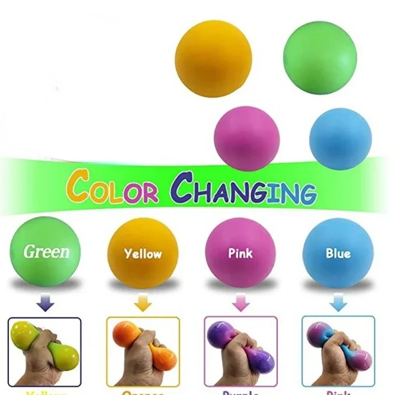 Squeeze Your Stress Away with Color-Changing Tofu Balls: Eva-Foam Filler Toy Set of 4