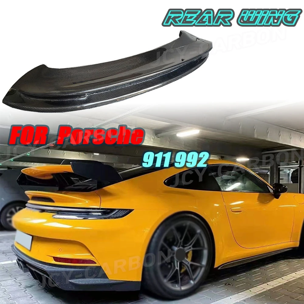 

For Porsche 911 992 2022 Carbon Fiber Rear Trunk Lip Spoiler Rear Trunk Spoiler Wing Rear Wing Rear Boot Spoiler Bodykit