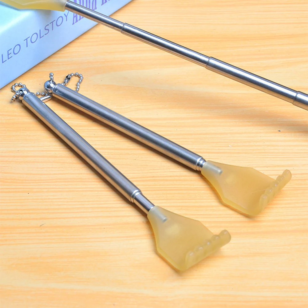 

10pcs Plastic Handle Scratcher Simple Back Scratcher Adjustable Long Handle Comfortable Durable Stainless Steel Practical