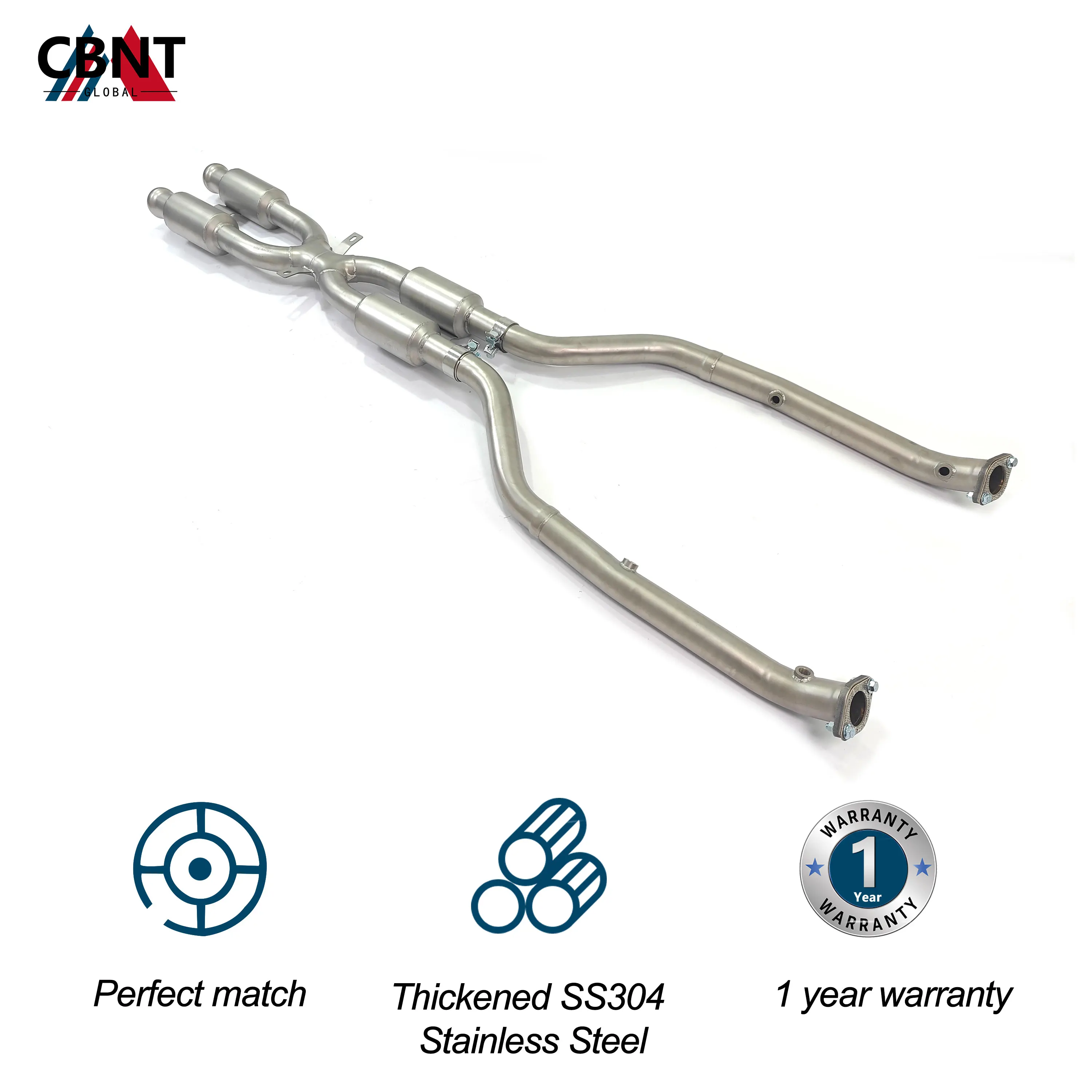 CBNT لسيارات BMW E92 M3 V8 4.0L أنبوب العادم الأوسط عالي الجودة SS304 ماسورة العادم مع أربعة أنظمة عادم منتصف الأنابيب