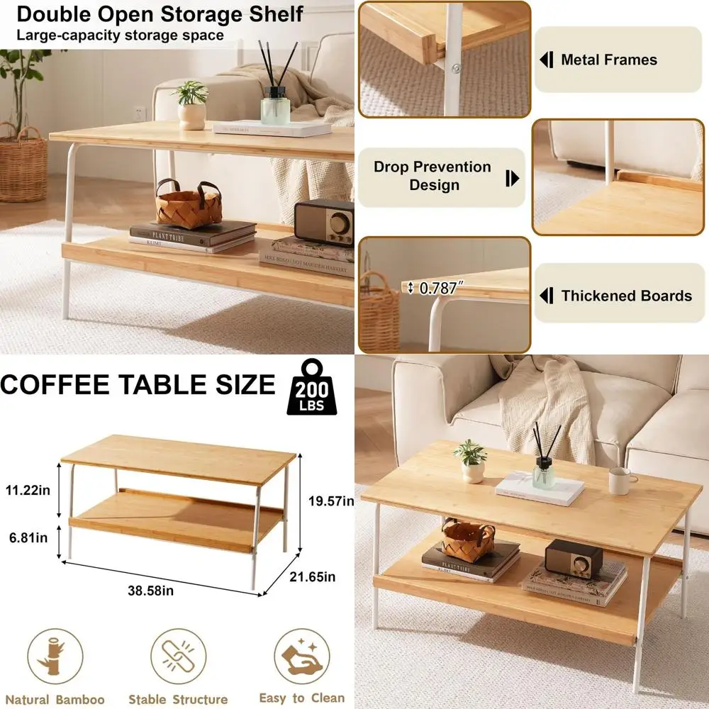 

Бамбуковый журнальный столик середины века — центральная часть в естественном стиле фермерского дома для гостиных и на открытом воздухе