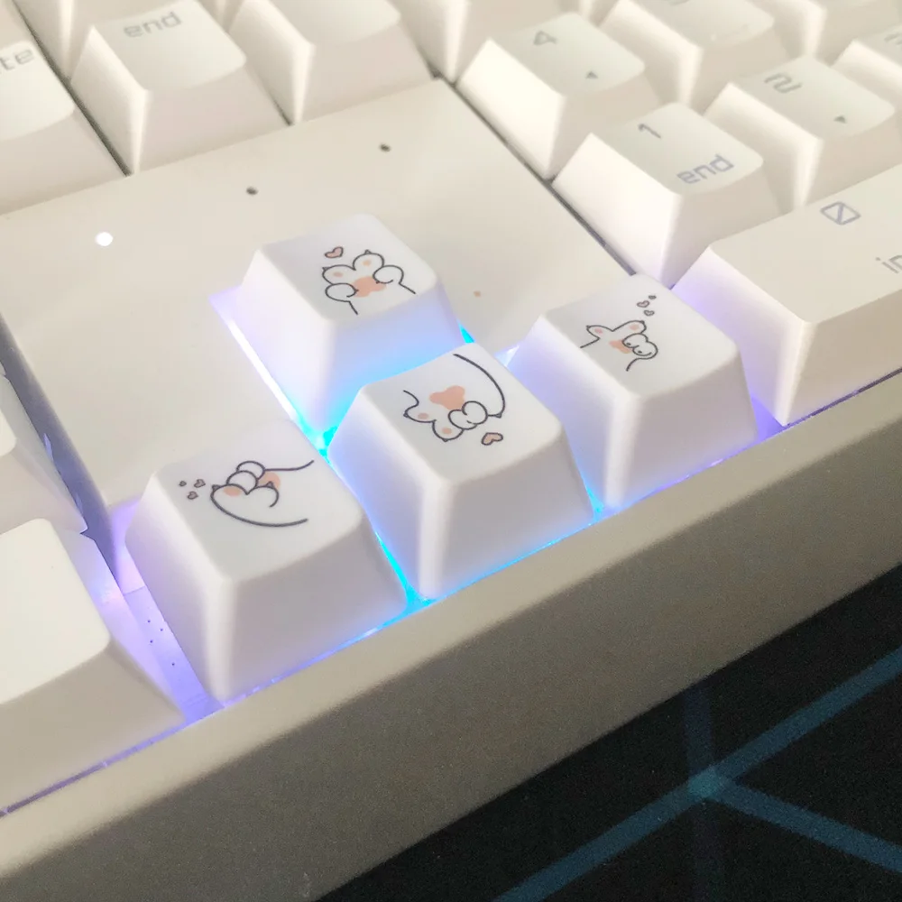 Cute Keycaps For Mechanical Keyboards - R1 Height - ABS Material - 4Pcs Replacement Cap for Arrow Keys and All R1Keys