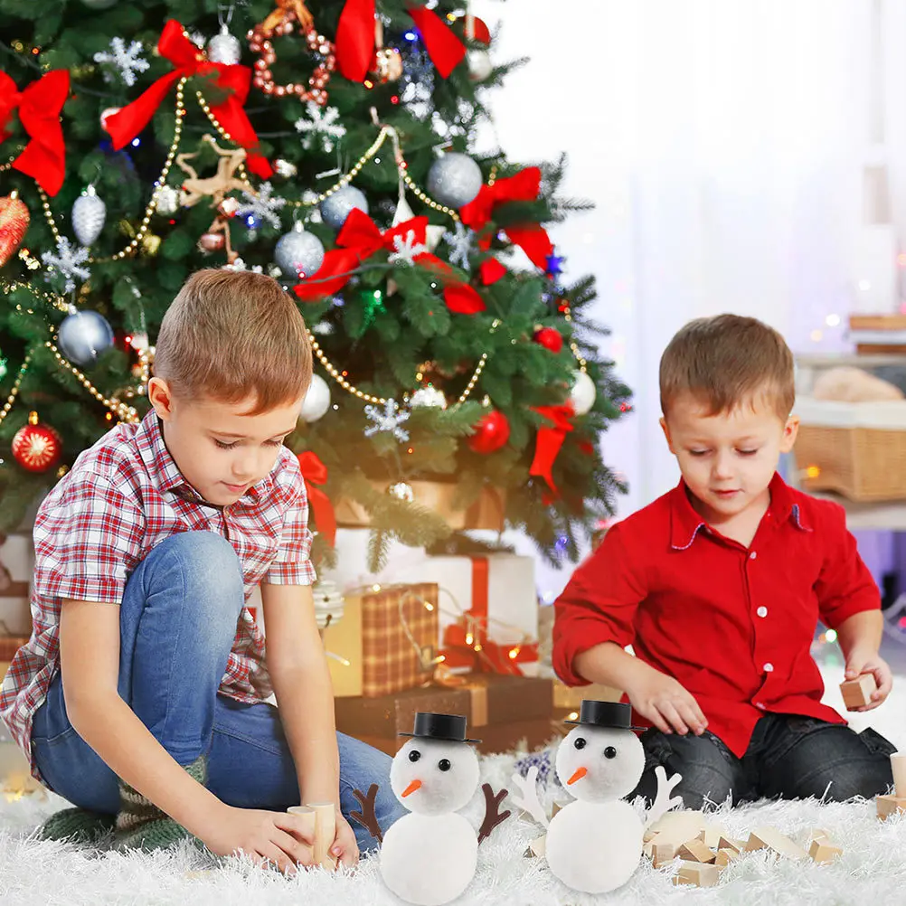 مجموعتان من أدوات ديكور رجل الثلج DIY، نشاط خارجي تفاعلي ممتع لعيد الميلاد والشتاء ومهرجان رجل الثلج #1