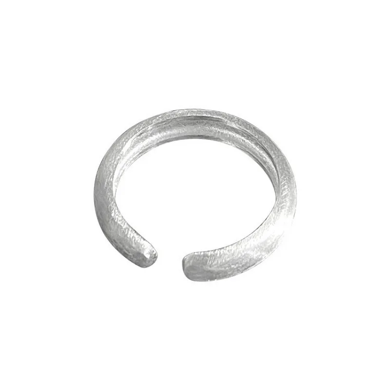 925 Sterling Zilver Onregelmatige Bump Smalle Open Ringen Voor Vrouwen Vrouwelijke Eenvoudige Retro Stijl Handgemaakte Fijne Sieraden Bijoux Verjaardag