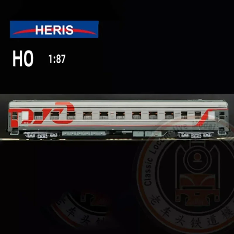 HERIS HO RZD 1/87 Train Model Russian International Train Sleeping Car Dining Car Attendant Compartment Train Model Set