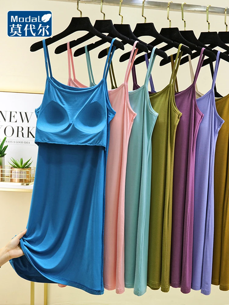 Modal Brtte Dr Summer Gonna interna anti-luce di grandi dimensioni Allentata dimagrante Sottile Nessun reggiseno richiesto Gonna longuette Dr Casual Sle