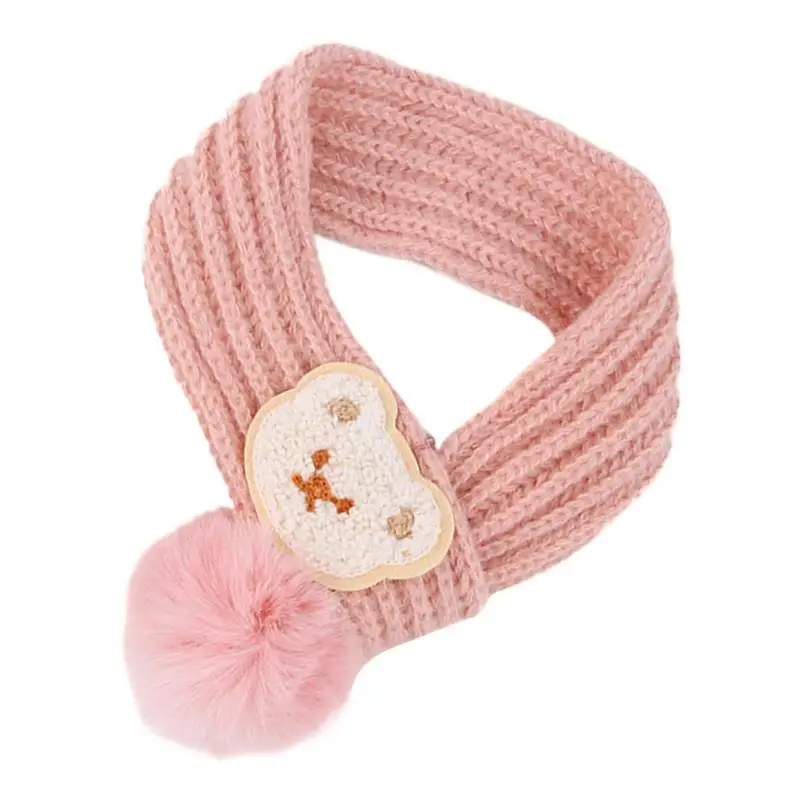 Scarf For Cats Knitted Warm Christmas Dog Scarf Pet Scarf Cute Pet Costume Multi-Colored Neck Warmer Winter Pet Collar For Pets