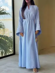 Eid Elegant Modest Abaya Damen Dubai Islam Muslim Kaftan Dress For Women Kebaya Caftan Marocain Robe Femme Musulmane Vestidos