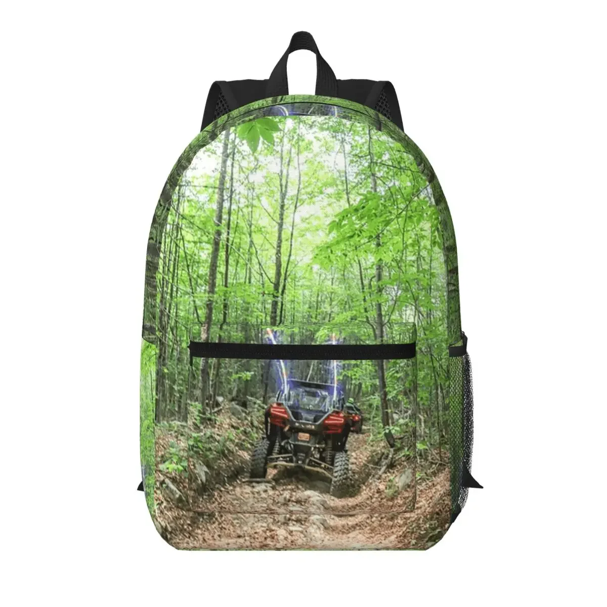 Green Tractor On A Forest Trail Student Backpack School Bag Hiking Travel Daypack for Men Women Bookbag Shoulder Bags