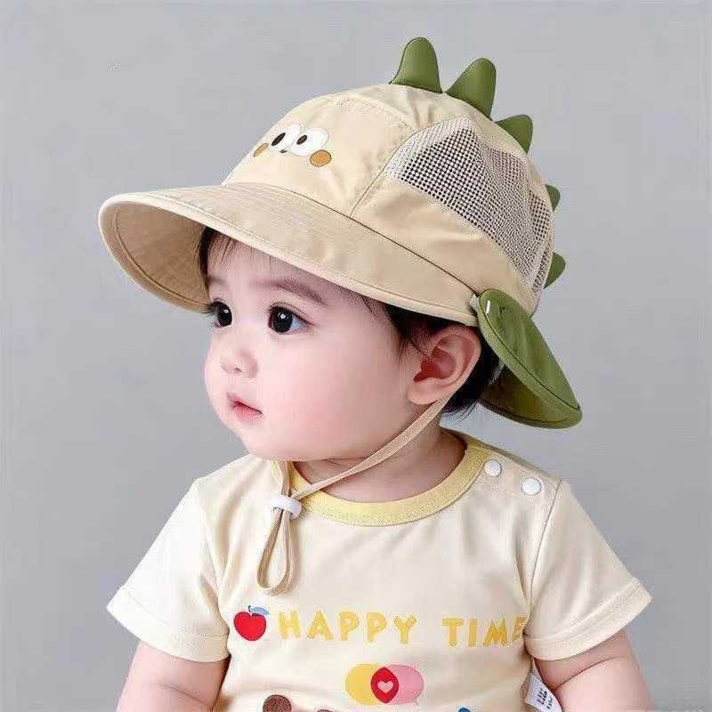 Summer Kids Bucket Hat Detachable Wide Brim Sun Hat Uv Protection Breathable Baby Sun Cap For Toddler Boys Girls Outdoor Travel