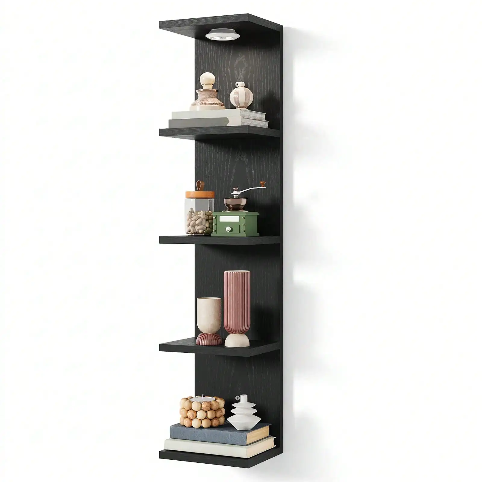 5 Tier Wall Mounted Shelf Unit, Floating Shelves, Corner Floating Shelves, Room Decor, Wall Shelf For Home Decor Organizer Display, Wall Decor For Living Room, Bedroom, Office