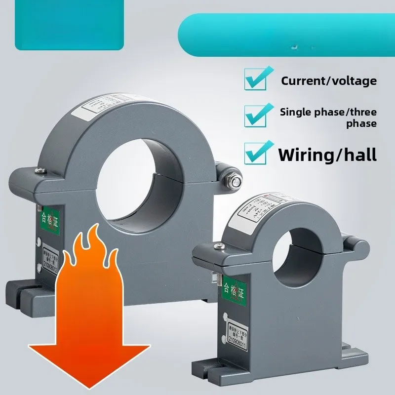 Current Sensor Transformer 10-100A AC Transmitter Output 4-20mA Intelligent Monitoring