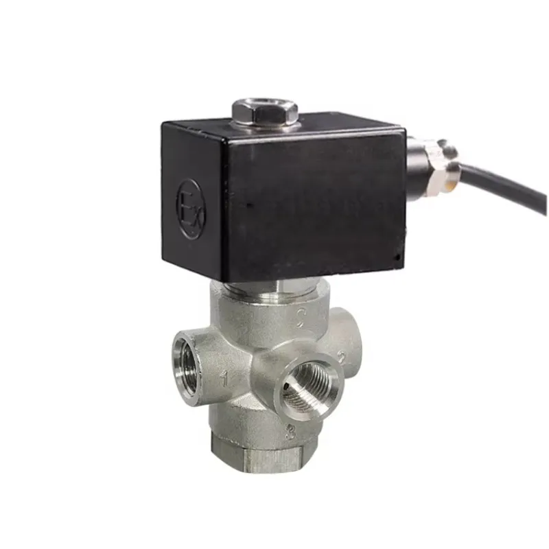 Universal Type VX31 1/4 Inch 12V DC 24V Normally Closed Stainless Steel 3 Way Control Solenoid Valve