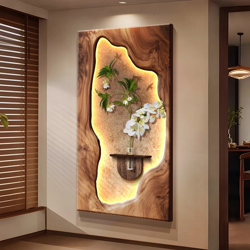 Modern Porch Sandstone Wall Light Hanging Painting Entry Corridor Living Room Background Home Decoration Lustre LED Mural Lamps