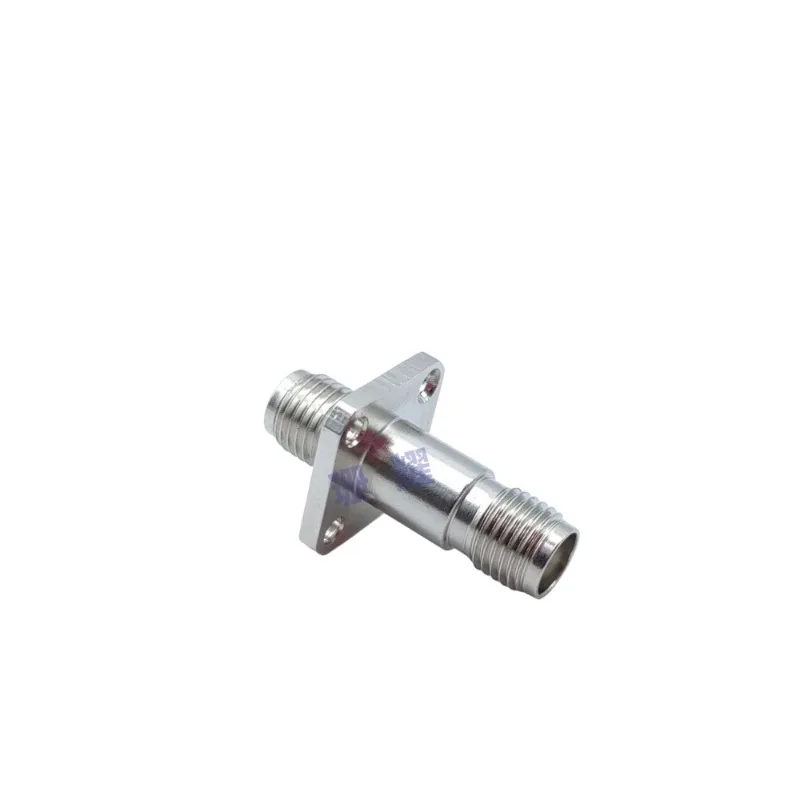 SMA905 optical fiber female head to female head 4-hole square connector, optical fiber jumper docking device