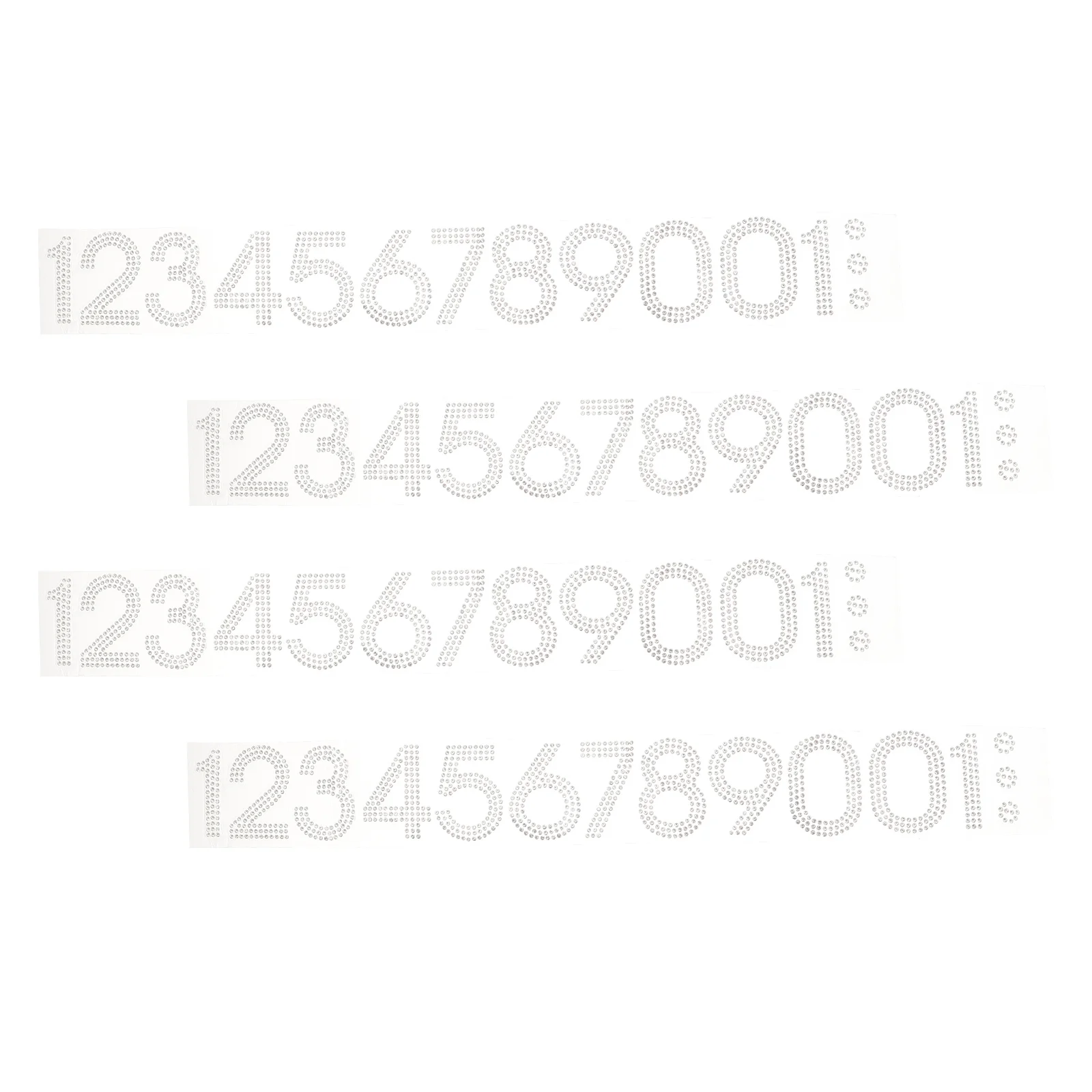 

40 Pcs Number Patches Decorative Sequins Rhinestone Number Patches Iron On Clothes Repair DIY Elastic B Accessories