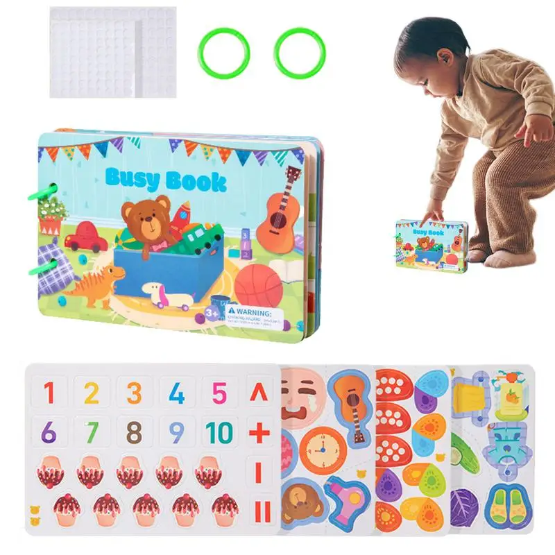 ก่อนวัยเรียน Busy Book กระดาษการ์ตูนที่มีสีสัน Busy Book Montessori ของเล่นสําหรับ Early Development การศึกษาที่น่าสนใจ Interactive