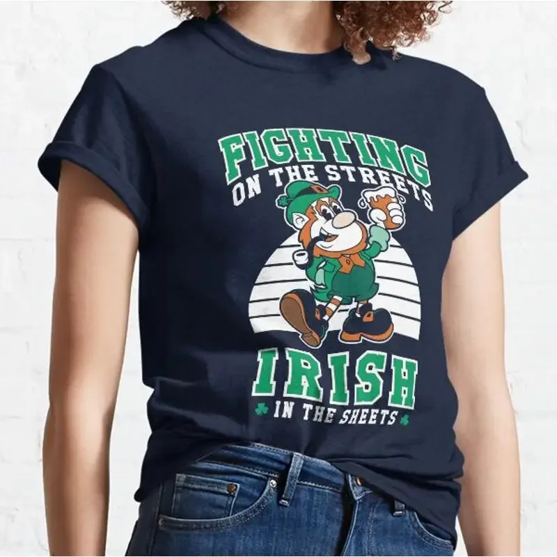 Fighting On The Streets Irish Leprechaun St Paddys Day Craic Crew Classic T shirt