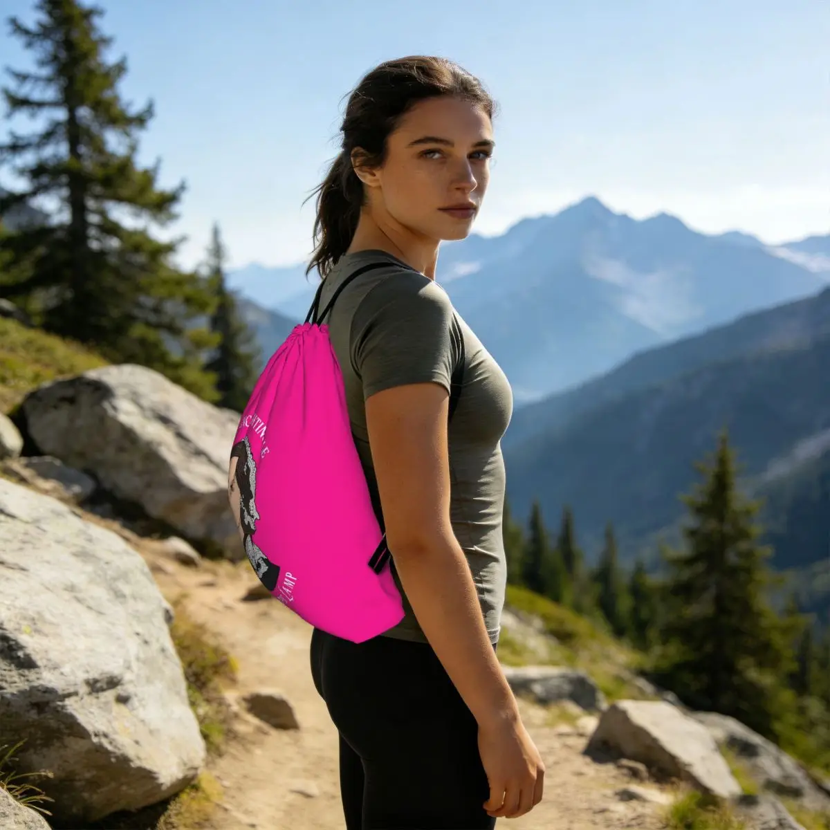 Florence Nightingale Nursing Pie Chart Pioneer Backpacks Casual Drawstring Bags Shoes Bag Book Bags for Travel School