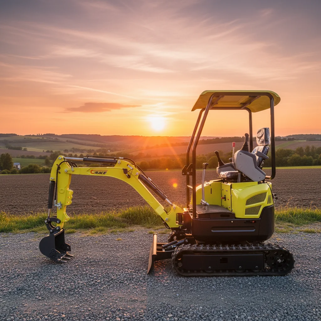 حفارة ديزل جرار 1.2 طن - حفار هيدروليكي متوافق مع الكسوة للاستخدام متعدد المهام