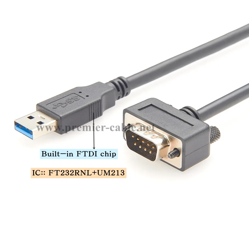 RS232 to usb serial cable with ftdi chip DB9 Male RS232 to USB Converter with FT232RNL chip 9-pin com port industrial grade