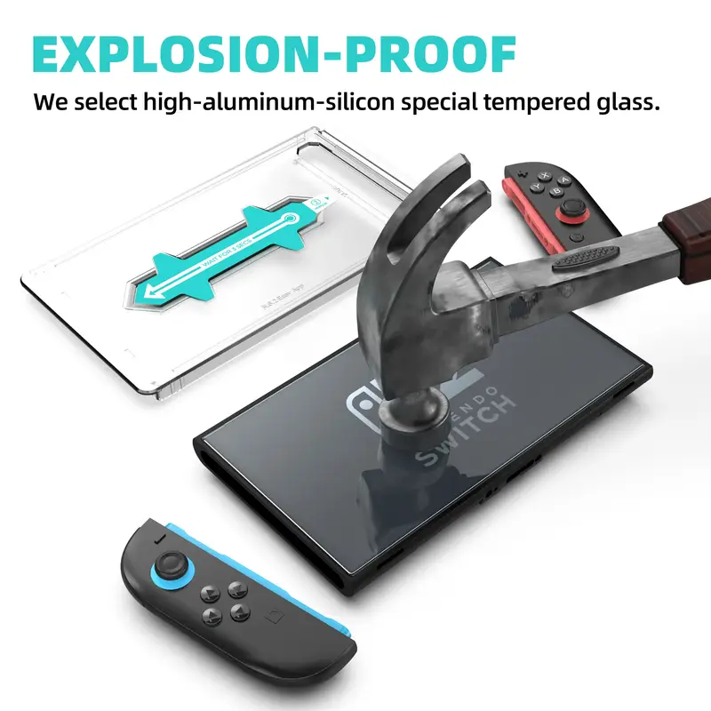 Auto-Alignment Screen Protector for Nintendo Switch 2 OLED Accessories, HD Clear Tempered Glass for Switch2, Bubble Free - Image 2