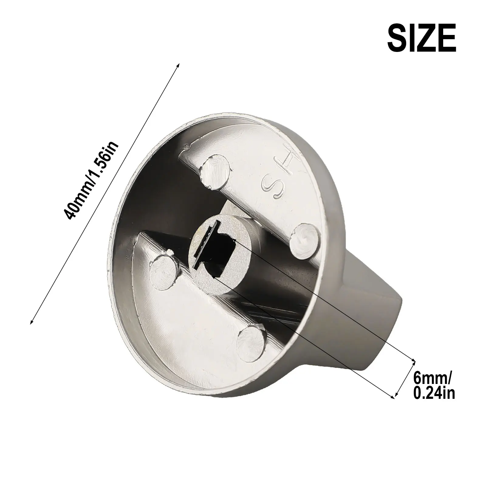 Brightness Silver CM Gas Stove Control CM Metal Gas Cooker Oven Stove Knob Control Mm Diameter Silver Specifications