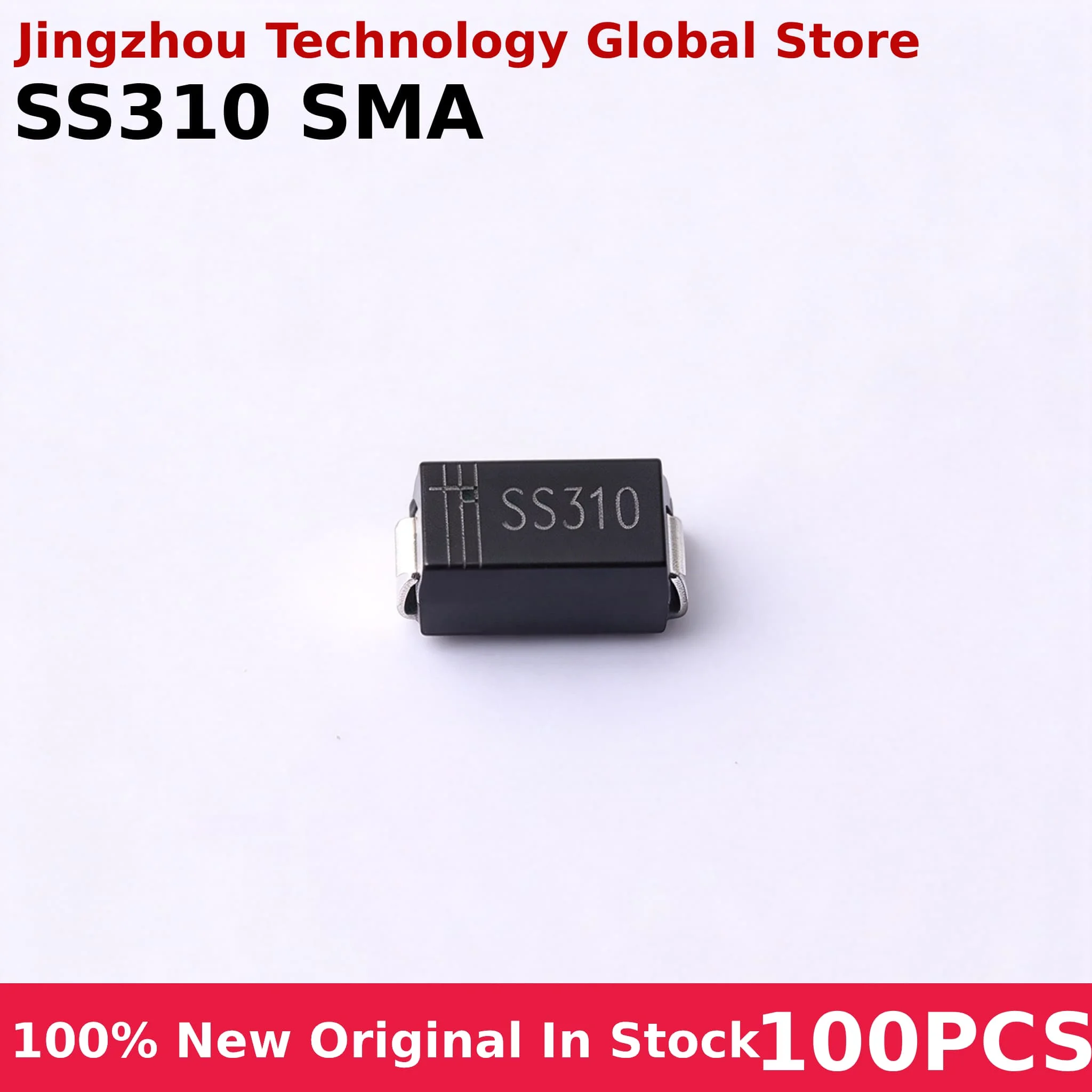 100PCS SS310 SMD SR310 3A 100V DO-214AC SMA Schottky Barrier Rectifier Diode﻿ 100% New Wholesale