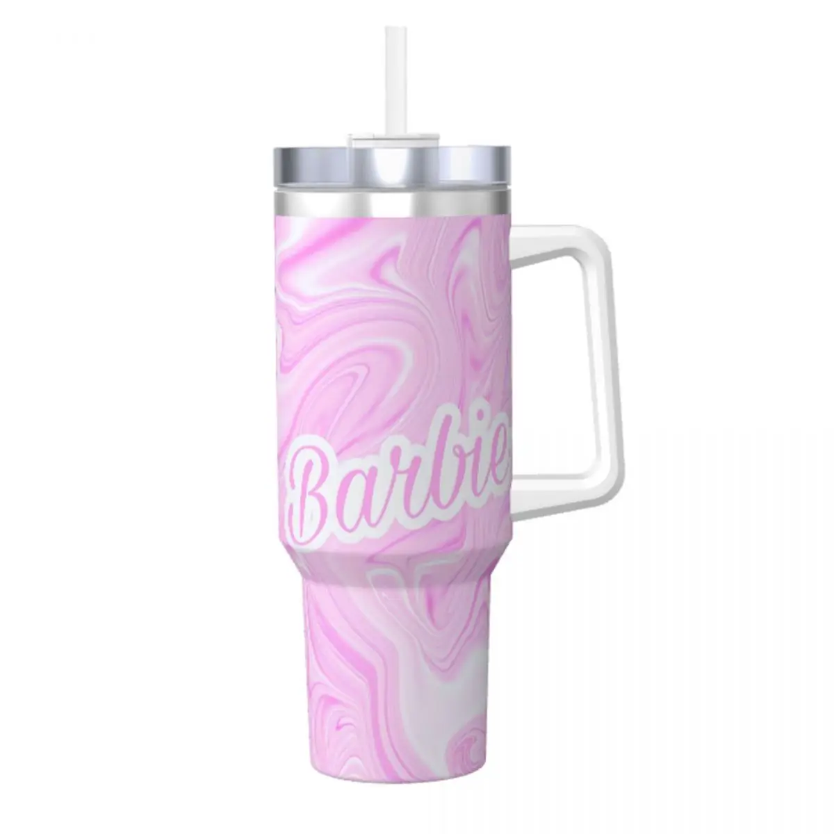 Barbie Miniso Tumbler Cold and Hot Water Bottle Heat Preservation Stainless Steel Large Capacity Thermal Mug Travel Mugs Cup