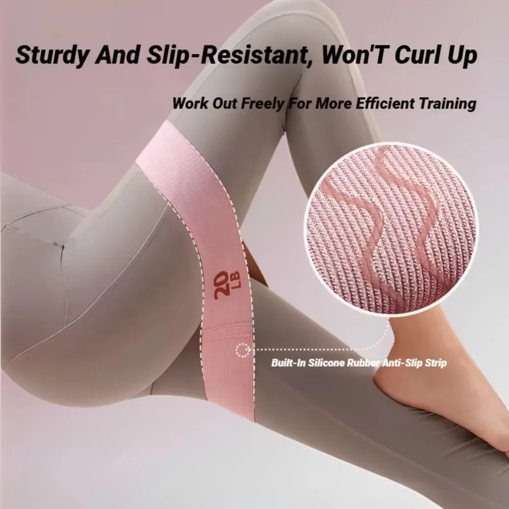 Portable Anti-Slip Elastic Workout Bands Leg Butt Workout Booty Fitness Gym Equipment Stretching Resistance Bands