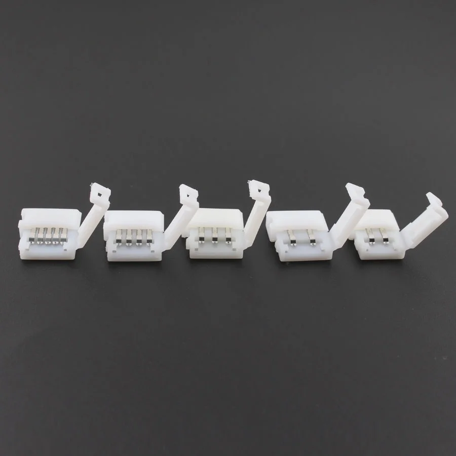 50PCS 8mm 10mm LED Strip Connector 2pin 3pin 4pin 5pin Connector for Single Color 2835 5050 RGB RGBW RGBWW LED Strip Light