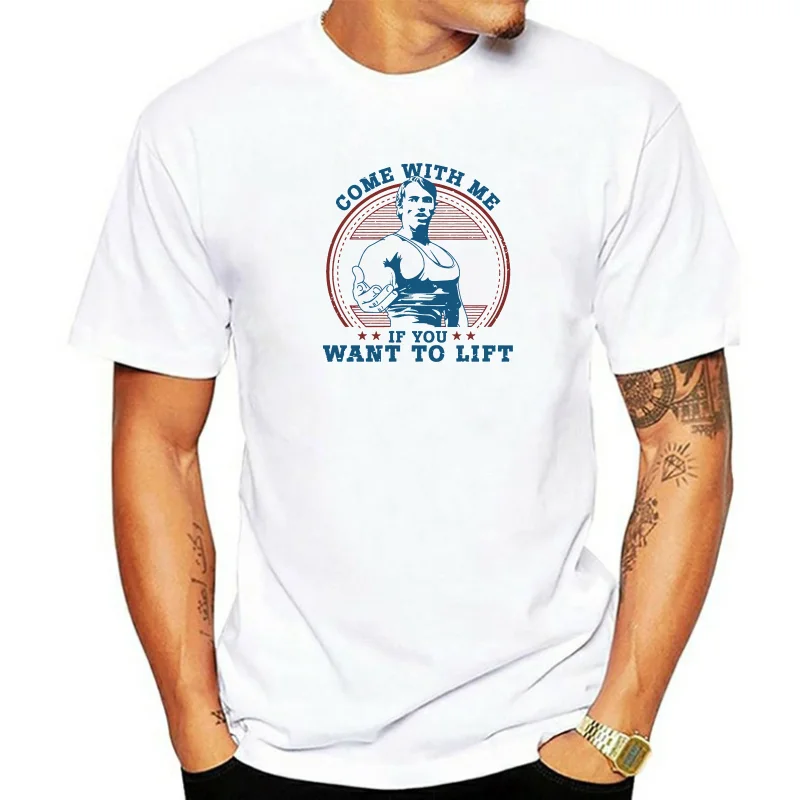 Mesn Short Sleeve T shirt As Worn By Arnold Schwarzenegger - Come With Me If You Want To Lift