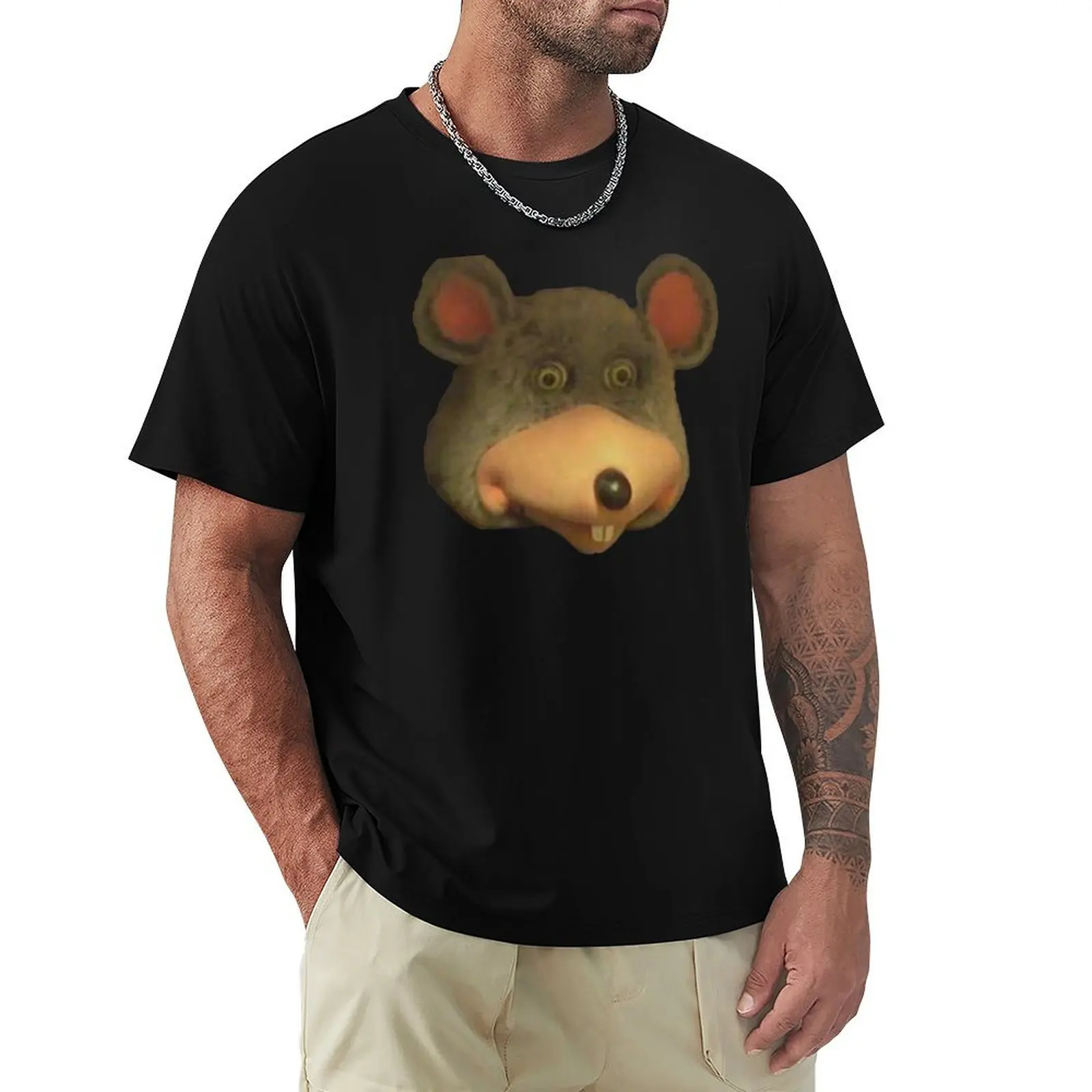

Chuck E. Cheese Stare Meme Tee Shirt T-Shirt Lightweight Running T-Shirt