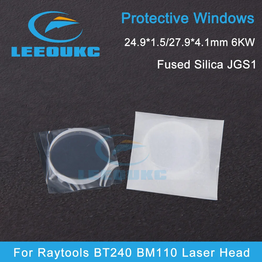 

Защитные линзы/зеркала LEEOUKC Raytools 27,9*4,1 мм, линзы QBH 24,9*1,5 мм 6000 нм 0-Вт для Raytools BT240 BM110