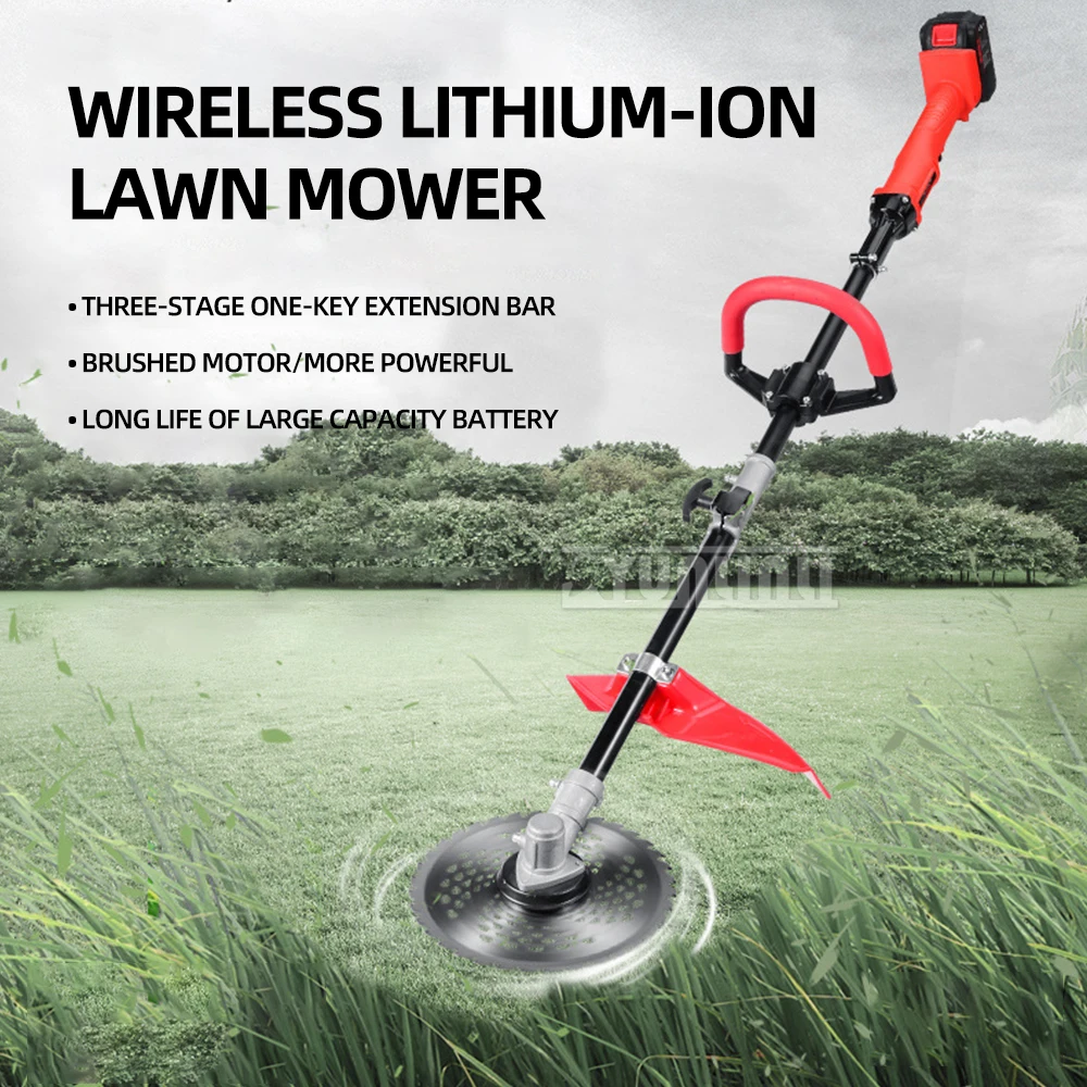 Cordless Lawn Mower 12V Lithium Battery Backpack Weeder Multifunctional Household Lawn Mower Garden Tools